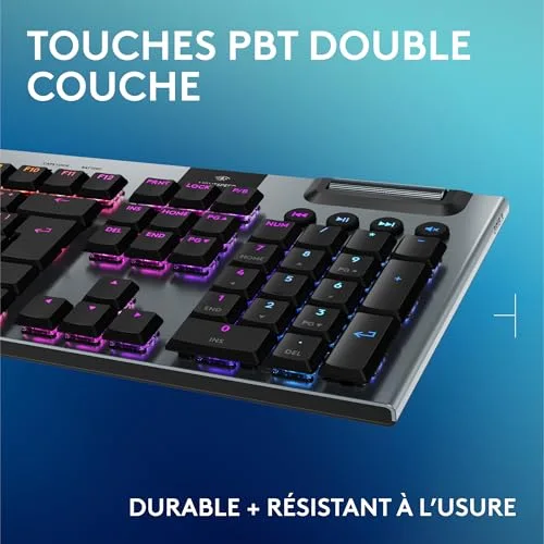 Logitech G915 Lightspeed GL Tactile AZERTY Noir - vue 8
