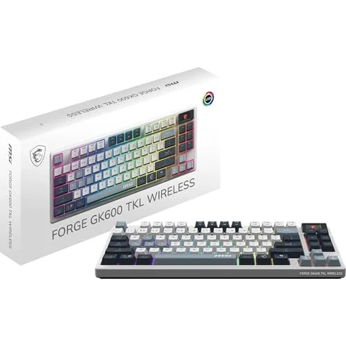MSI FORGE GK600 TKL Wireless Blanc RGB