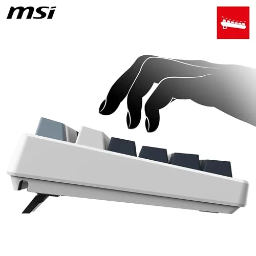 MSI FORGE GK600 TKL Wireless Blanc RGB - vue 4