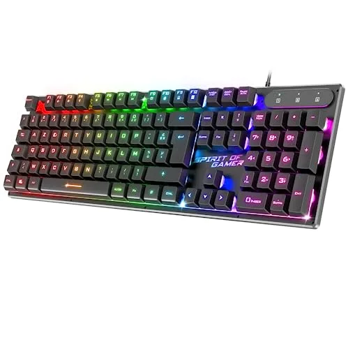 Spirit of Gamer PRO-K1 Clavier Semi-Mécanique RGB AZERTY