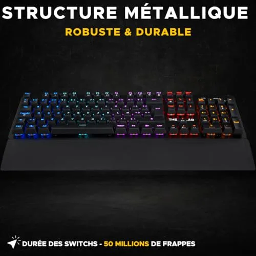 The G-Lab Keyz Carbon E Mécanique Switch Bleu AZERTY - vue 6