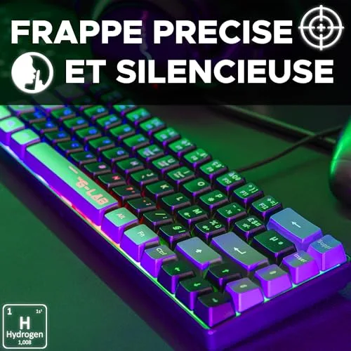 The G-Lab Keyz Hydrogen 60% Semi-mécanique Filaire AZERTY Noir - vue 5
