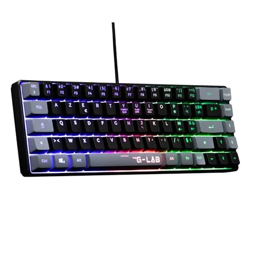 The G-Lab Keyz Hydrogen 60% Membrane Filaire AZERTY Noir/Gris