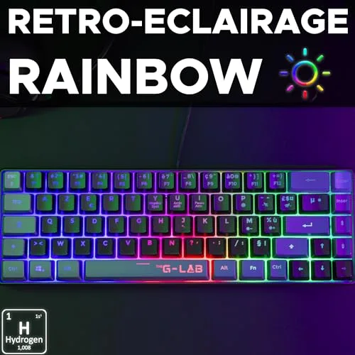 The G-Lab Keyz Hydrogen 60% Membrane Filaire AZERTY Noir/Gris - vue 3