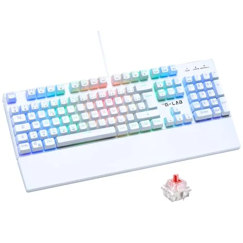 The G-Lab KEYZ RUBIDIUM Mécanique Switch Rouge RGB AZERTY - vue 4