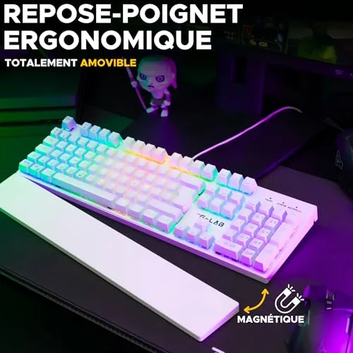 The G-Lab KEYZ RUBIDIUM Mécanique Switch Rouge RGB AZERTY - vue 6