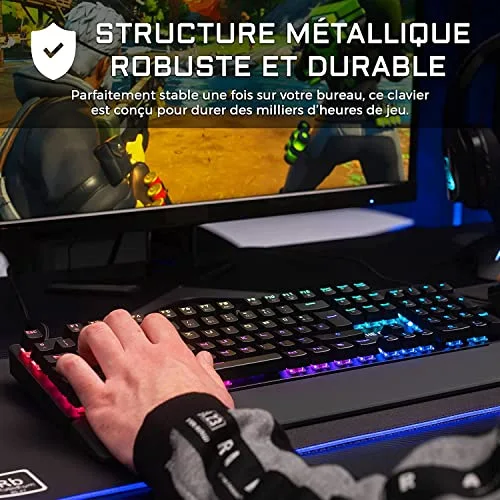The G-Lab KEYZ RUBIDIUM Mécanique Switch Rouge RGB AZERTY - vue 6