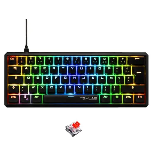 The G-Lab Keyz Thallium TKL 60% Outemu Red Hot Swappable RGB AZERTY