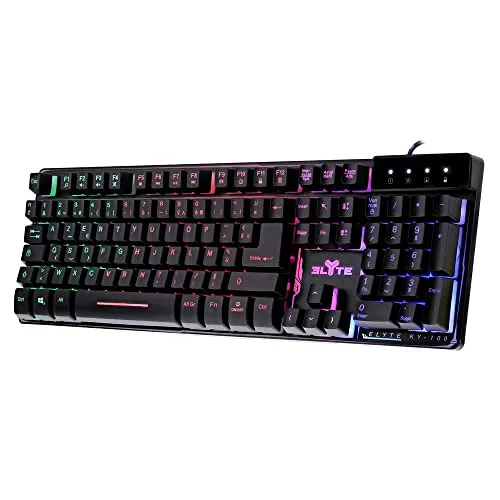 TNB ELYTE KY-100 Clavier gamer semi-mécanique Rainbow AZERTY