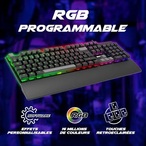 AKUMA Shonen K02 RGB Membrane AZERTY - vue 3