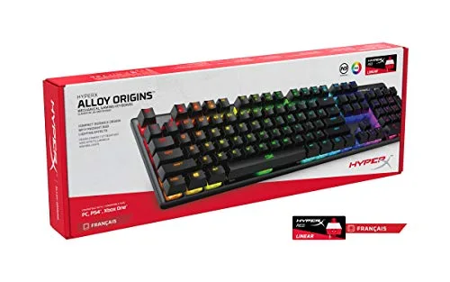 HyperX Alloy Origins RGB AZERTY Switches HyperX Red - vue 6