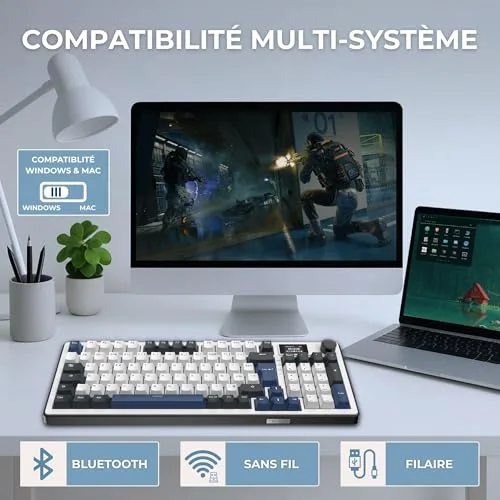 THE G-LAB Keyz Elite 450 96% Triple Mode RGB Hot-Swap - vue 7