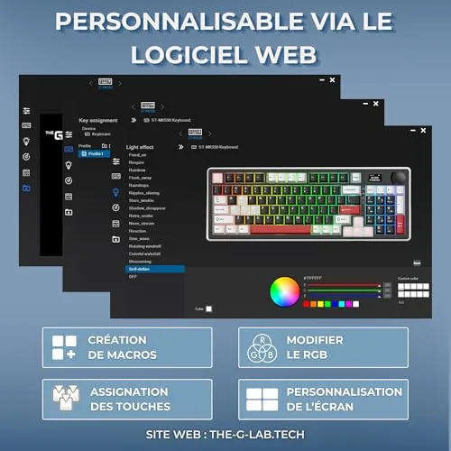 THE G-LAB Keyz Elite 450 96% Triple Mode RGB Hot-Swap - vue 9