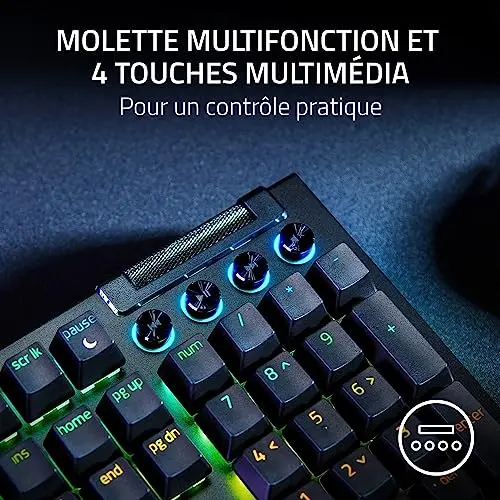 Razer BlackWidow V4 Pro Switches verts AZERTY - vue 7