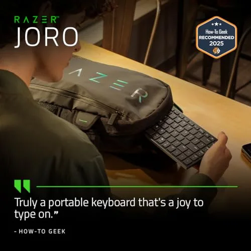 Razer Joro clavier gaming sans fil RGB ultra low-profile - vue 3
