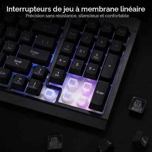 Redragon K515-RGB Shiva 98, membrane RGB - vue 4