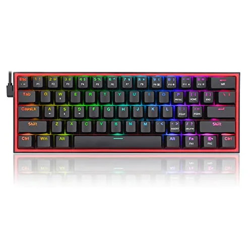 Redragon K617 Fizz 60% RGB Red Switch - vue 2