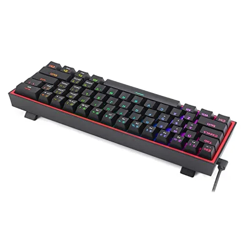 Redragon K617 Fizz 60% RGB Red Switch - vue 7