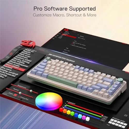 Redragon K673 PRO 75% sans fil RGB - vue 9