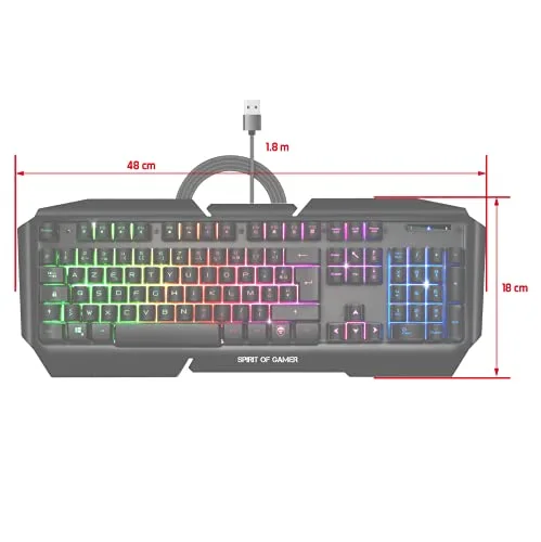 Spirit of Gamer Pro-K5 RGB Semi-Mécanique AZERTY - vue 6