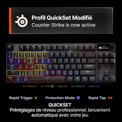 SteelSeries Apex Pro TKL Gen 3 AZERTY OmniPoint 3.0 - vue 3