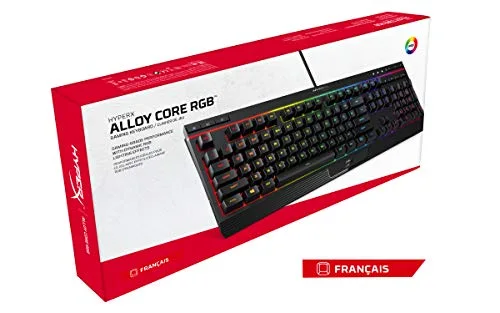 HyperX Alloy Core RGB Noir Membrane AZERTY RGB 5 zones - vue 6