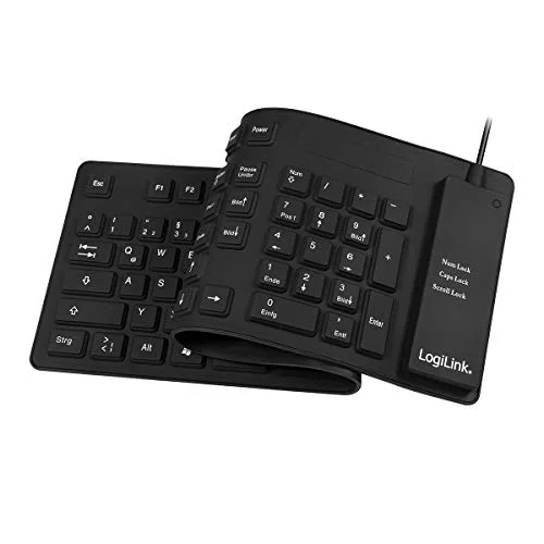 Clavier - LogiLink - Flexible Waterproof - PS/2 USB - QWERTZ Allemand - Noir - vue 6