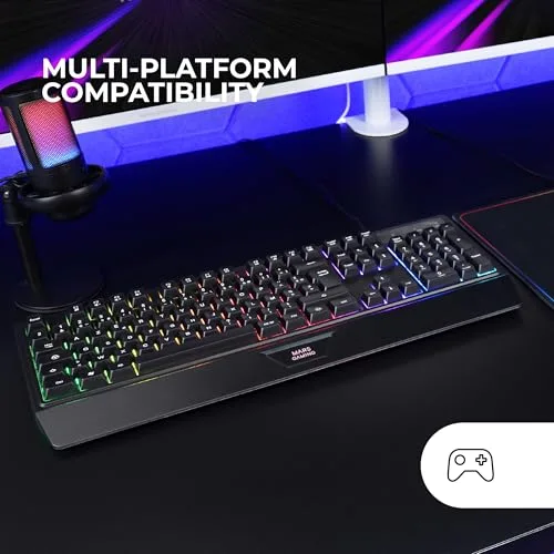 Mars Gaming MK124 clavier ergonomique H-Mech FRGB AZERTY - vue 5