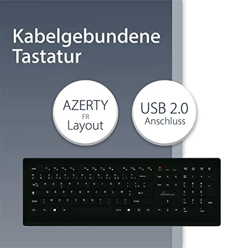 Clavier Mécanique - MediaRange - MROS101-FR - AZERTY - Filaire - USB - 105 Touches - vue 2