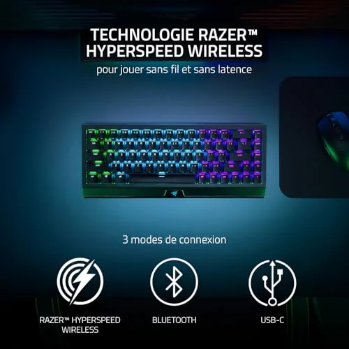 Razer BlackWidow V3 Mini HyperSpeed 65% sans fil - vue 4
