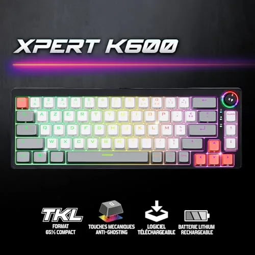 Spirit of Gamer XPERT-K600 Clavier Mécanique Sans Fil RGB 65% - vue 2