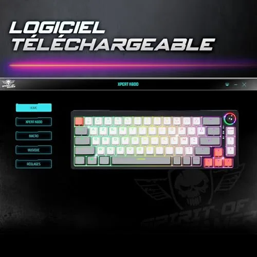Spirit of Gamer XPERT-K600 Clavier Mécanique Sans Fil RGB 65% - vue 5