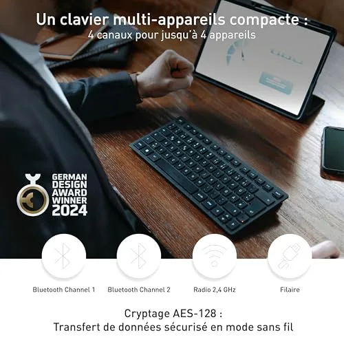 Cherry KW 9200 Mini Clavier sans fil 70% AZERTY - vue 2
