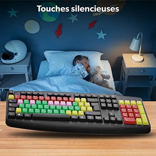 T'NB KID Clavier d'apprentissage filaire AZERTY coloré - vue 5