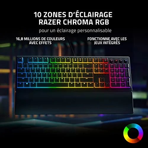 Razer Ornata V3 clavier méca-membrane RGB - vue 7