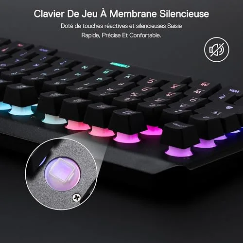 Redragon Centaur K506 clavier gaming AZERTY filaire - vue 2