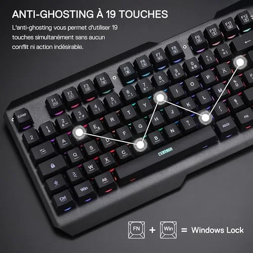 Redragon Centaur K506 clavier gaming AZERTY filaire - vue 4
