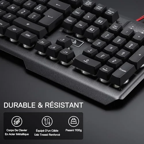 Redragon Centaur K506 clavier gaming AZERTY filaire - vue 5