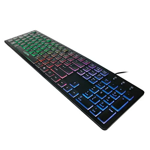 LogiLink ID0138 Clavier Filaire USB Rétroéclairé LED Allemand Noir