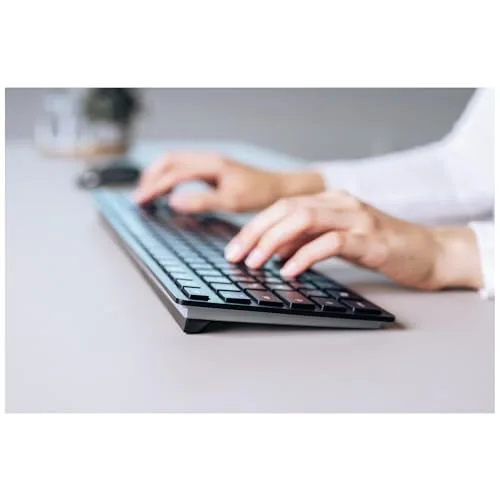Cherry KW 9100 SLIM AZERTY sans fil 2,4 GHz Bluetooth rechargeable - vue 2