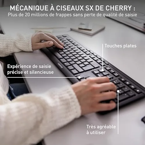 Cherry JK-8550EU-2 Clavier sans fil 2.4 GHz Full-size Noir - vue 4