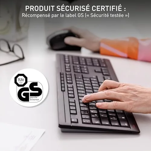 Cherry JK-8550EU-2 Clavier sans fil 2.4 GHz Full-size Noir - vue 7