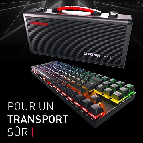 Cherry MX 8.2 TKL Wireless Blanc AZERTY RGB - vue 6