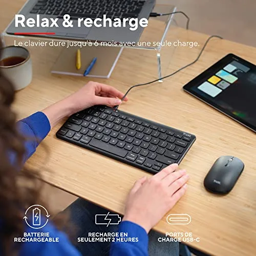 Trust Lyra Clavier sans fil compact - vue 5