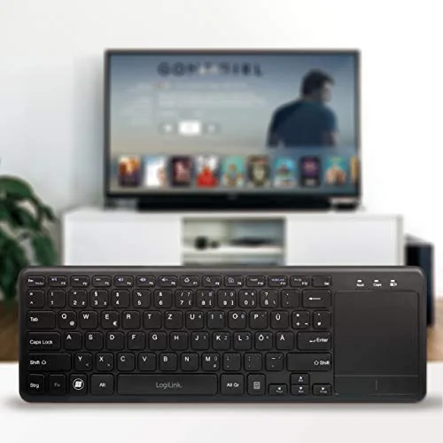 Logilink ID0188 Clavier sans fil avec touchpad 2,4 GHz QWERTZ Noir - vue 9