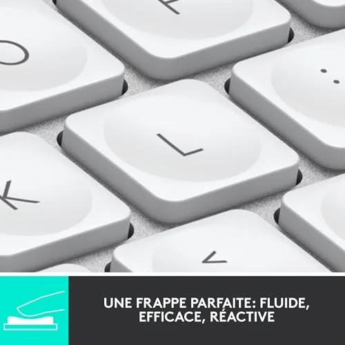 Logitech MX Keys Mini Gris clair AZERTY sans fil rétroéclairé - vue 3