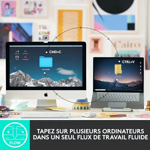 Logitech MX Keys Mini Gris clair AZERTY sans fil rétroéclairé - vue 9