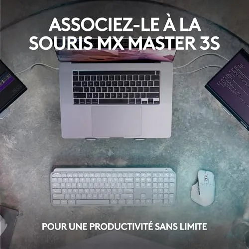 Logitech MX Keys S AZERTY Graphite - vue 8