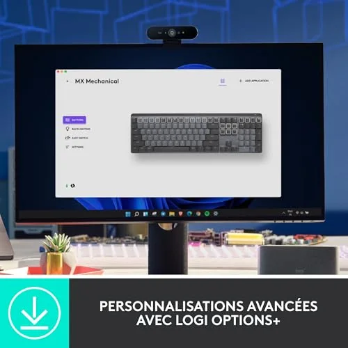 Logitech MX Mechanical AZERTY Sans Fil Mécanique Rétroéclairé - vue 6