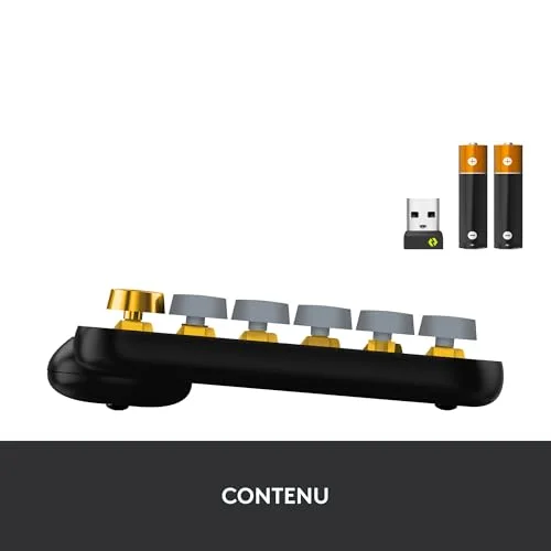 Logitech Pop Keys Jaune AZERTY Mécanique sans Fil - vue 9